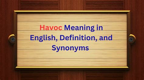 havoc meaning in kannada|Havoc Meaning In Kannada .